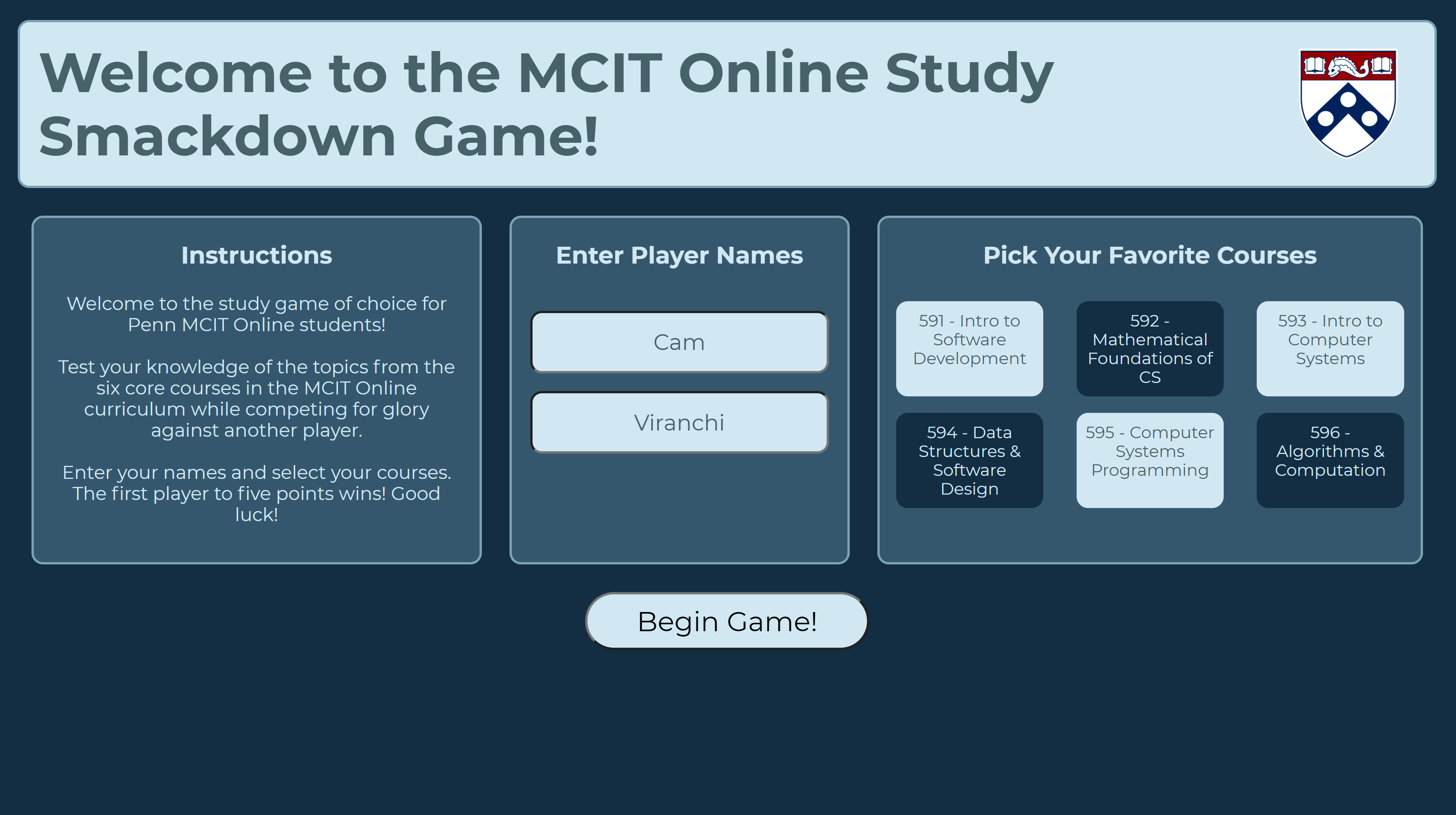 MCIT Online Study Smackdown!